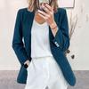 QICED Women's Vintage Casual Solid Color Print Long Sleeve Jackets & Coats Unique design