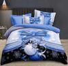 Christmas Bedding Set, Cotton Satin, 160x200 + 2x70x80, Christmas Tree, Bubbles