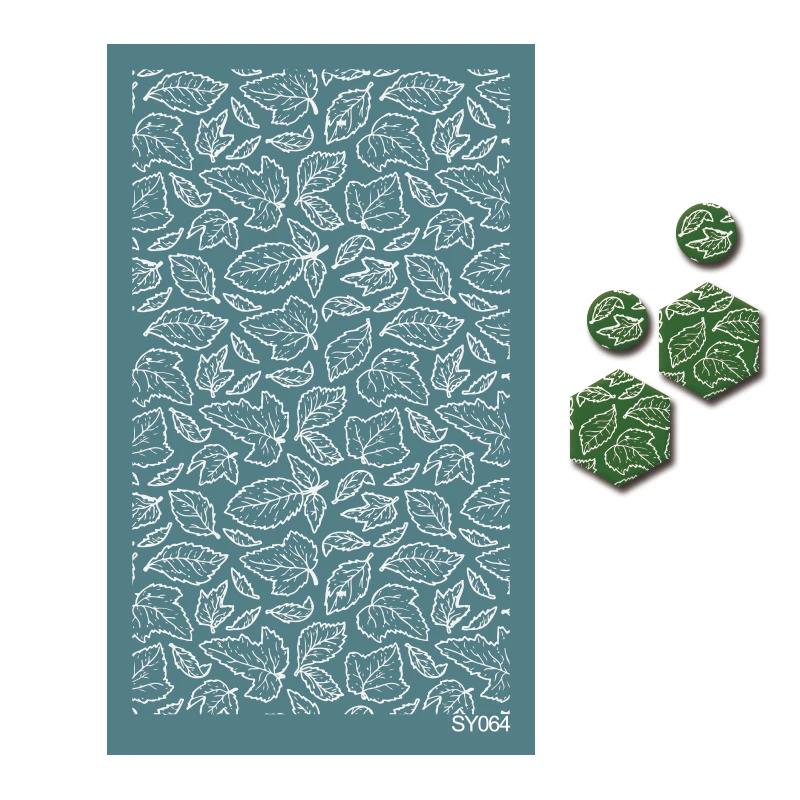 Polymer Clay Coloring Silk Screen Stencil Reusable Line Pattern Printing Clay Stamps DIY Earrings Jewelry Making Pottery Tools