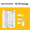 Nylon Insulating Flat Washer: Plastic/Rubber, M2-M12 Sizes