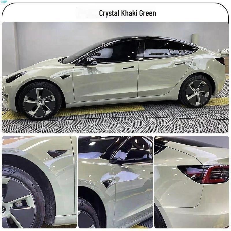 Car PET Film: Beetroot Purple, Glacier Blue, Piano White, Glossy Black - Full Vehicle Color Change Wrap.
