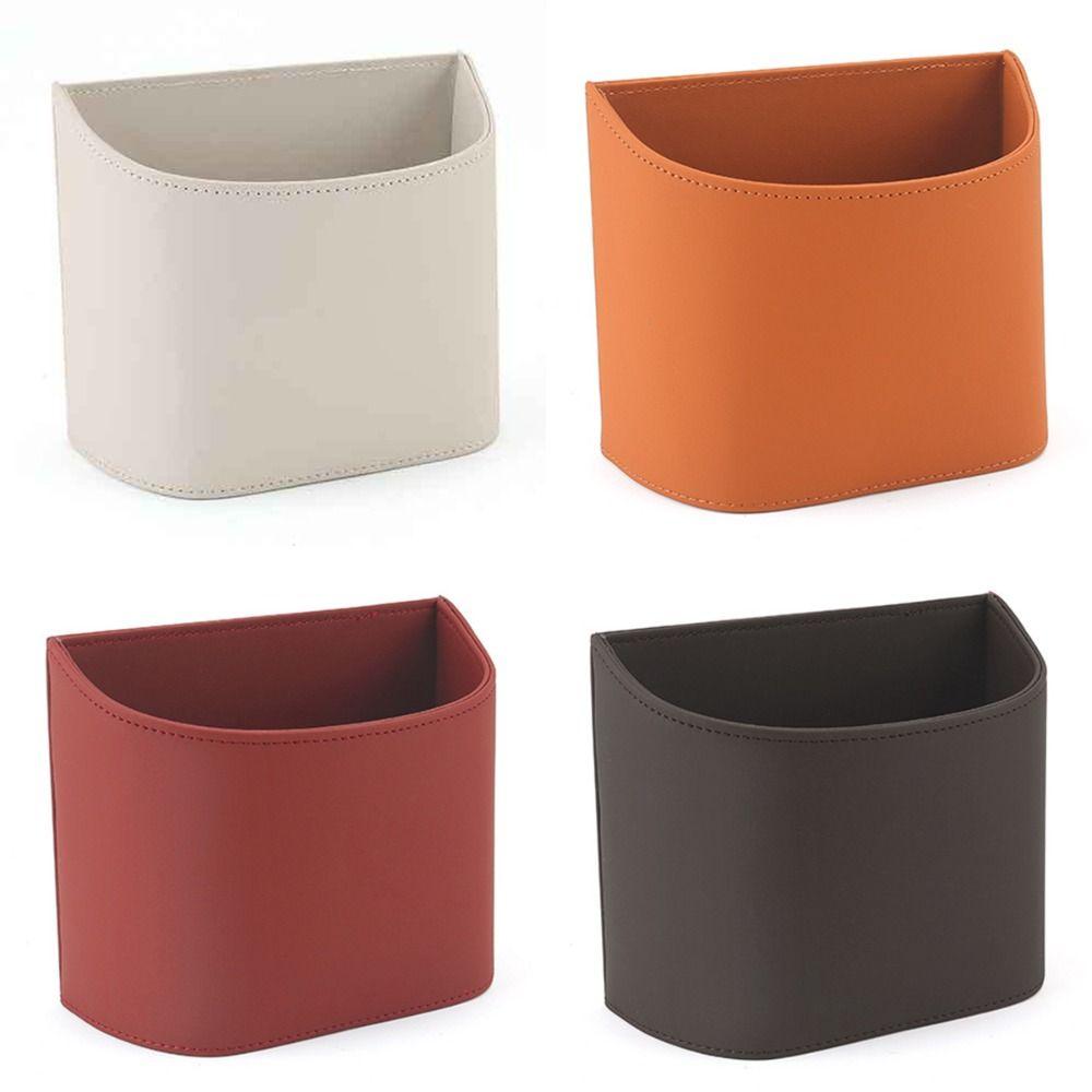Waterproof Car Trash Can Leather Rubbish Bucket Multi-functional Car Backseat Storage Box Sundries
