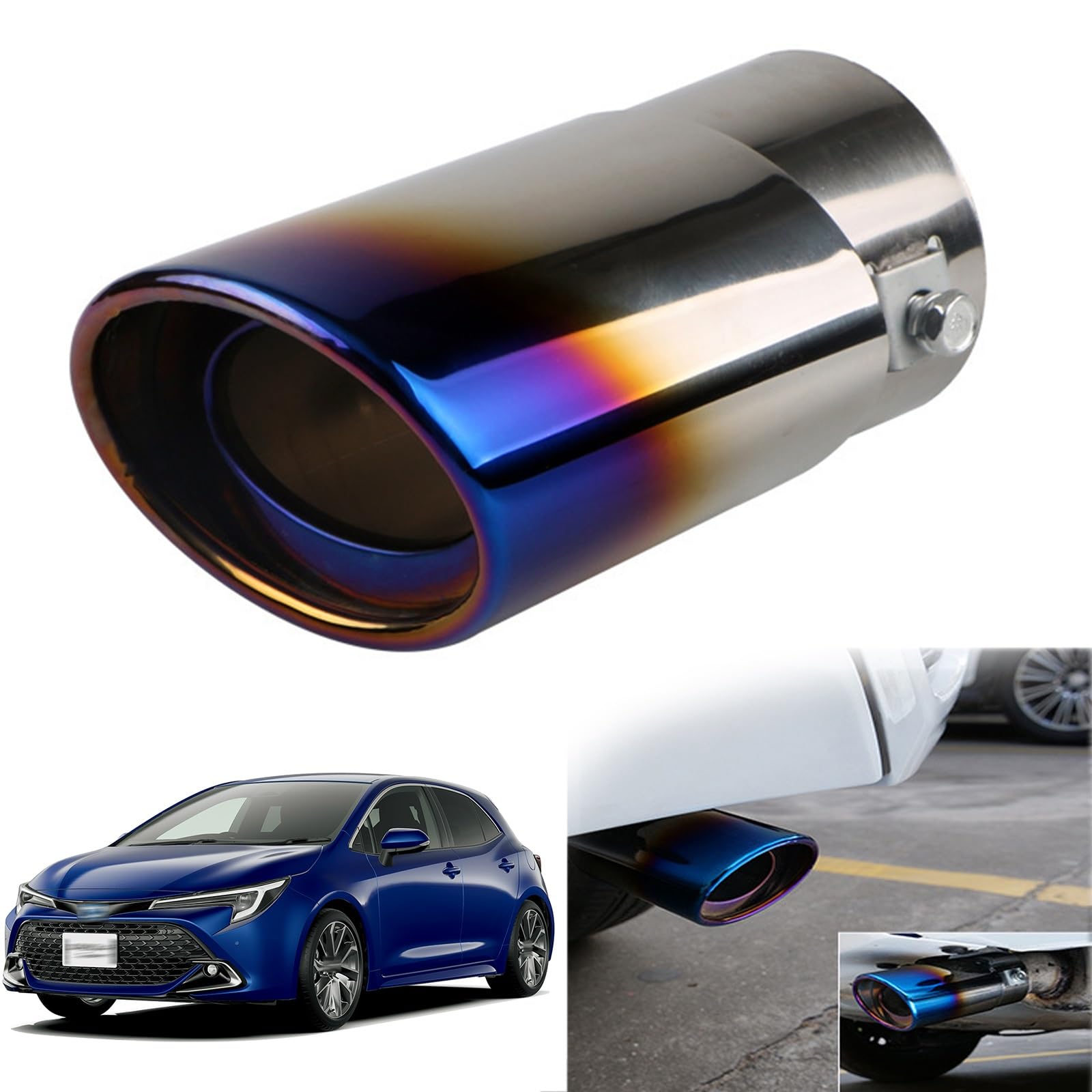 

Ексклюзивний різак для глушника Toyota Corolla Sport, вихлопна труба на замовлення, вихлопна труба, зовнішні деталі з нержавіючої сталі, процес фарбування, запобігання іржі