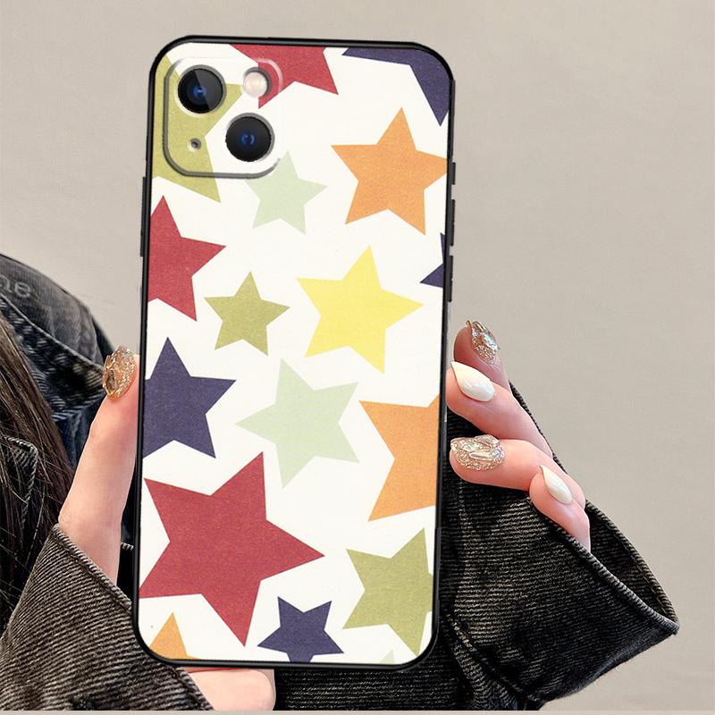 STARS COLOURFUL Phone Case For iPhone 17 Pro Max 14 13 12 11 15 16 Pro Max mini 15 Plus 16e 17 Air Cover