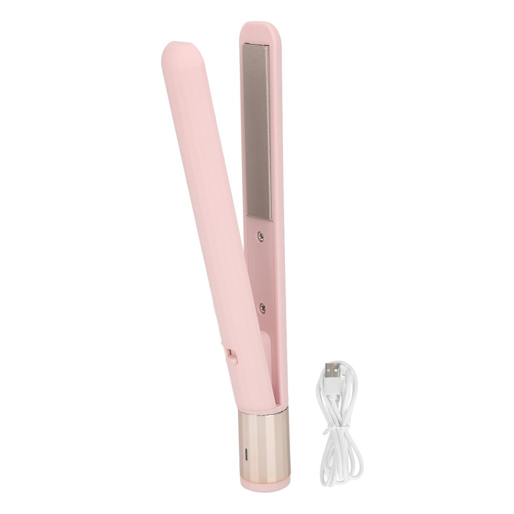 Mini Flat Iron 2 In 1 Hair Straightener USB Adjustable Temperature Small Hair Straightener Curler