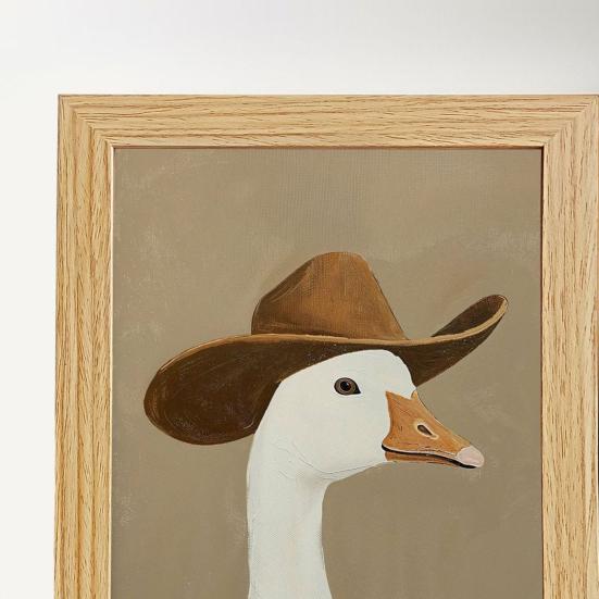 Dekoratif Boyama Canlı Görünüm Kovboy Ördek Tavşan Ayı Serisi Hayvan Dekorasyon Tablosu Hayvan Sanat Eseri Tablo Ev Dekoru