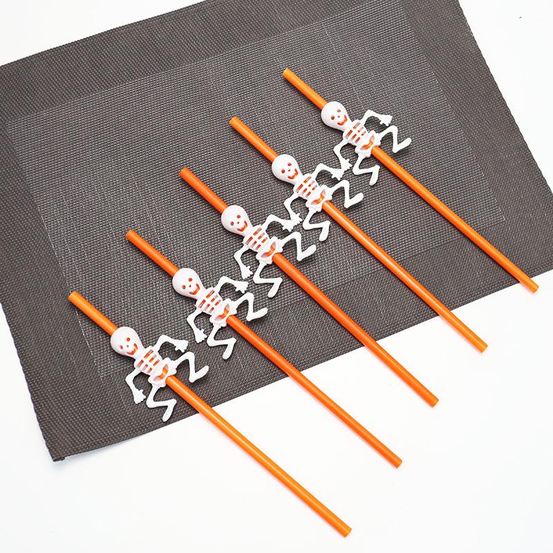 Halloween Decorations, Bars, KTV Restaurants, Halloween Decorations, Pumpkin Straws, Halloween Straws, Party Supplies