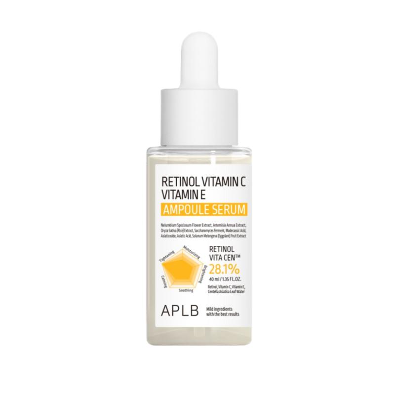 APLB Retinol Vitamin C Vitamin E Ampoule Serum Anti-Aging Brightening Care 40ml