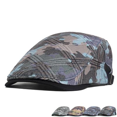 Männer Camouflage Baskenmütze Washed Canvas Cap Forward Cap Newsboy Cap