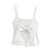 Spring 2025 Sweet Slim Fit Women's Camisole with Bow Back Decoration