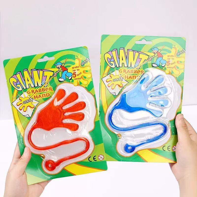 Funny  Sticky Hands Toy Palm Elastic Sticky Squishy Slap Palm Toy Novelty Gift Party