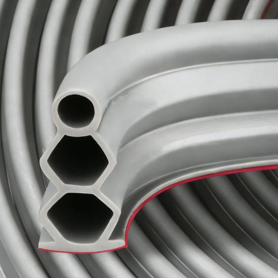 Bumper Strip Three-Layer Weatherstripping Thick Rubber Door Seal Strip Large Gaps Flexible Durable Insulation Strip