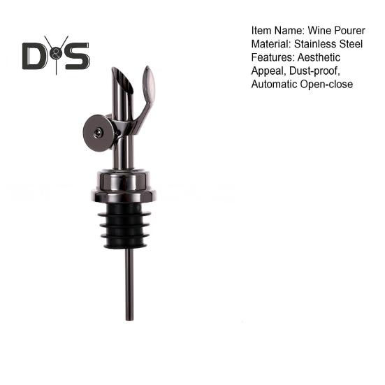 Automatyczny nalewak do wina Samozamykający się dzióbek ze stali nierdzewnej z kontrolą przepływu Bez kapiący dozownik do alkoholu do butelek