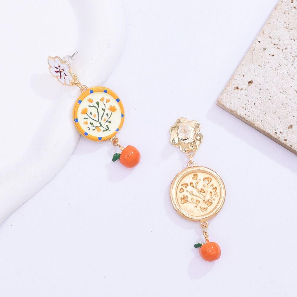 Painting Enamel Flower Dangle Earrings Charm Bohemian Dangle Earring Party