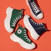 Lightweight Platform Zip-up All Star Cityhike Z Hi Sneakers In Dark Navy, Size 22.5 Cm