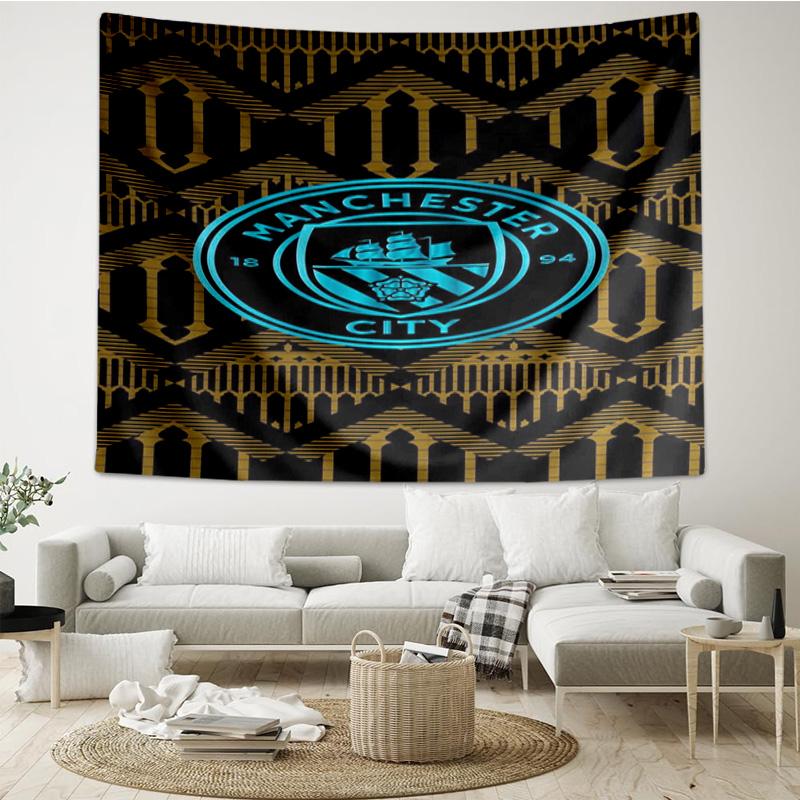 1PC City Football Club Printed Tapestry Room Decoration Wall Hanging for Living Room Bedroom, dormitory, Birthday and Christmas gifts