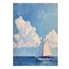 Blue Coastal Beach Seashell Sailboat Posters Prints Canvas Painting Wall Art Pictures Living Room Home Decor Cuadros