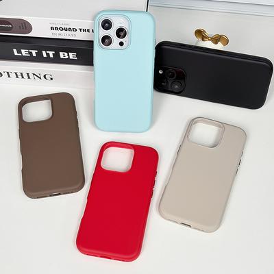 For Apple Mobile Phone Case New Solid Color Retro Anti-fingerprint for IPhone17promax Mobile Phone Case