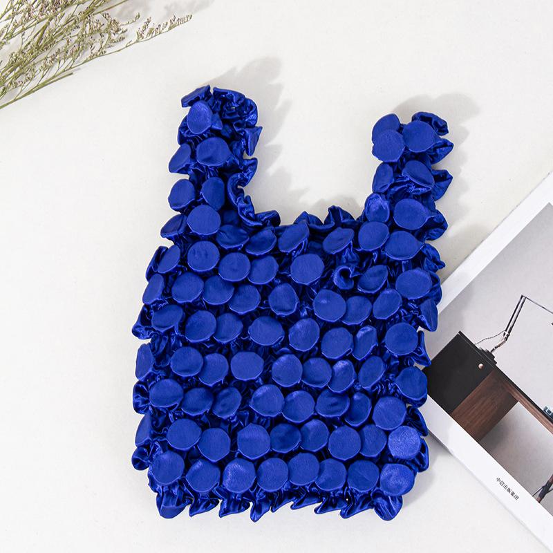 Magic Fold Pleated Storage Bag Telescopic Bubble Elastic Large Capacity Shopping Tote for Travel Grocery Portable Stretch Bag