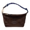 MIU MIU Cord-Struktur Buchstaben Graviertes Logo Stoff Mini-Tragetasche Damen Handtaschen Ebenholz Ostsee-Blau 5NE841_2IG4_F0A32