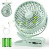FreeFly Rechargeable Desk Fan with 10cm Diameter Large 14cm 3 Airflow and Angle Perfect for Living and More Clip-on Built-in 10,000mAh Battery,