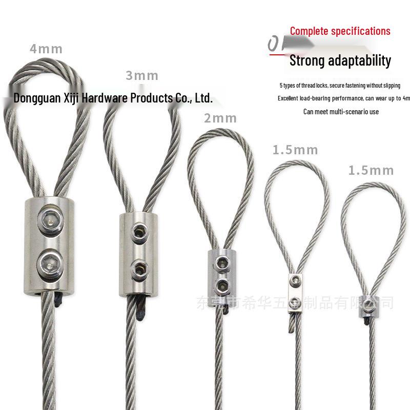 Steel Wire Rope Vertical Locking Device with 304 Stainless Steel Buckle and Self-Locking Snap for Lifting and Hanging Lamps