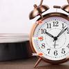 Powerful bronze metal ringing alarm clock retro super loud luminous mute sweeping seconds bedroom clock