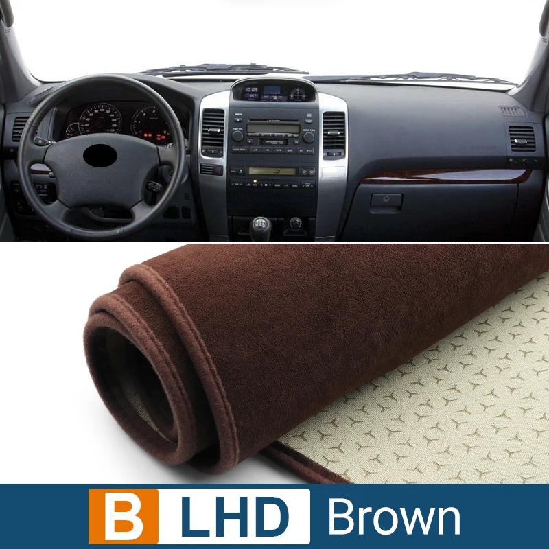 Car Dashboard Cover Avoid Light Pad For Toyota Land Cruiser Prado 120 J120 2003-2006 2007 2008 2009 Anti-UV Carpets Non-Slip Mat