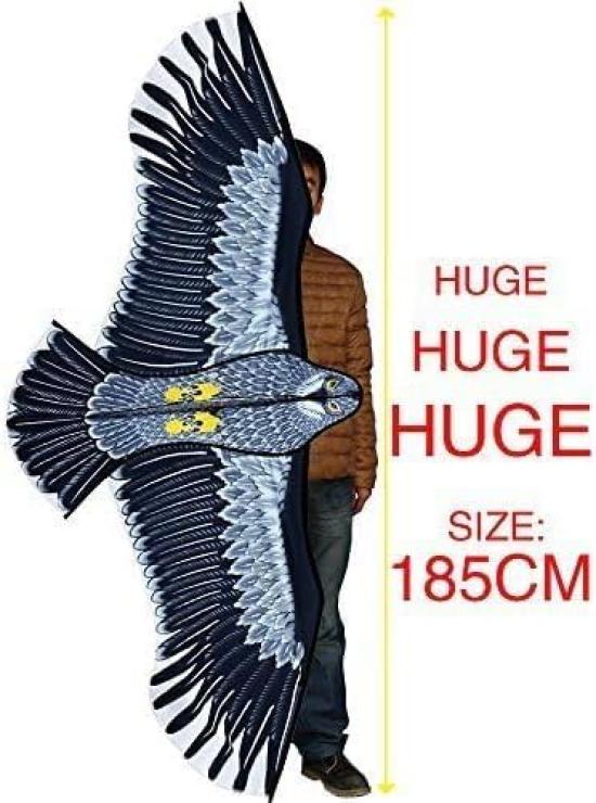 Schwarzer Adler Drachen, Adler Stil, Schwarzer Drachen für Erwachsene und Jugendliche, Ideal für Anfänger, Einfach zu montieren und zu bedienen, Inklusive Aufbewahrungstasche, Perfekt für