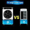 7L Mini Portable Air Conditioner Water Tank Mute Air Humidifier Cooler Timer Remote Control Cooling Fan + 10pcs Ice Bag