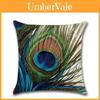 Premium Quality Peacock Feathers Sofa Bed Car Pillow Case For Timeless Home Elegance