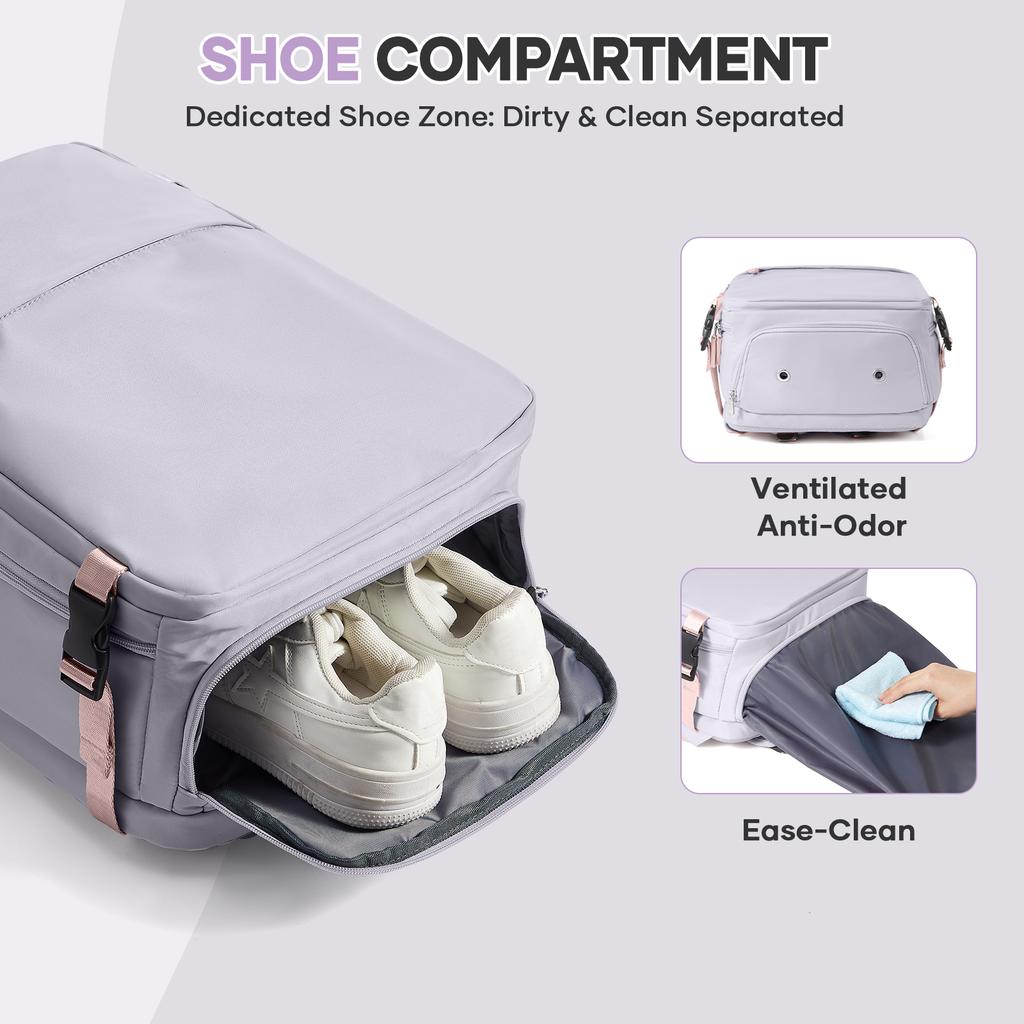 Rucksack Wasserdicht Damen Erweiterbarer Rucksack Vakuum Reise Rucksack Airback 15.6 Zoll Laptop Rucksack, College Buchtaschen Schultasche