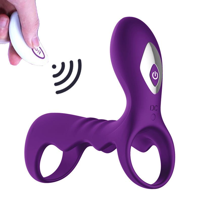 Penis Vibrators Delay Ejaculation Vibrating Rings Male Erection Vibrator 10 Speed Cock Ring Adult Products