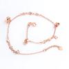 Exquisite Russian Purple Gold Star Anklet, Simple Rose Gold-Plated Bead Hollow Fashion Anklet Jewelry