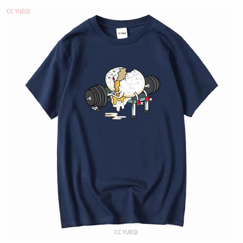 NEW LIMITED Funny Egg Fitness Gym Lifting Workout Idea T Shirt Size S 5XL Vintage Washed Soft Graphic Versatile Comfortable