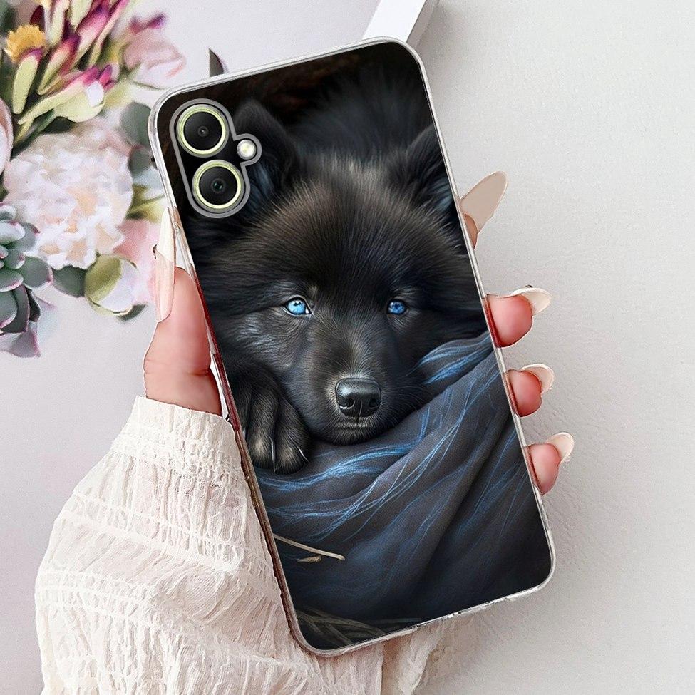 For Samsung A05 Case Clear Cute Cat Fashion Flowers Cool Painted Back Cover For Samsung Galaxy A05 Phone Case SM-A055F SM-A055M