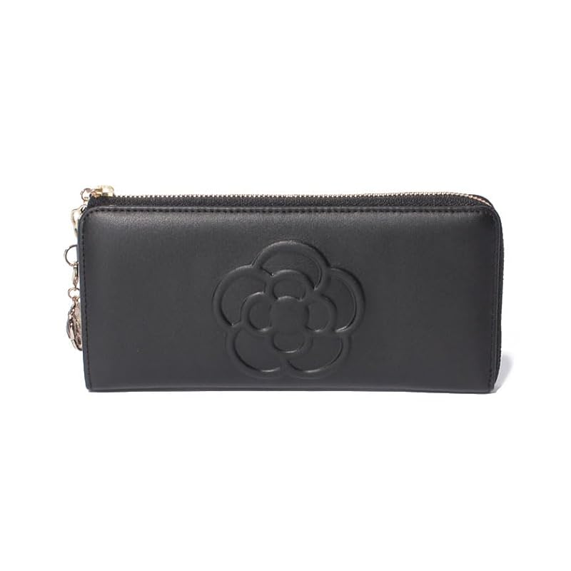 

[Craysus] Long wallet L zipper waffle ladies Black (new)