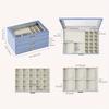 Luxury Faux Leather Jewelry Storage Box Organizer Large Capacity Double-Layer Drawer Necklaces Rings Earrings Storage Box Gift
