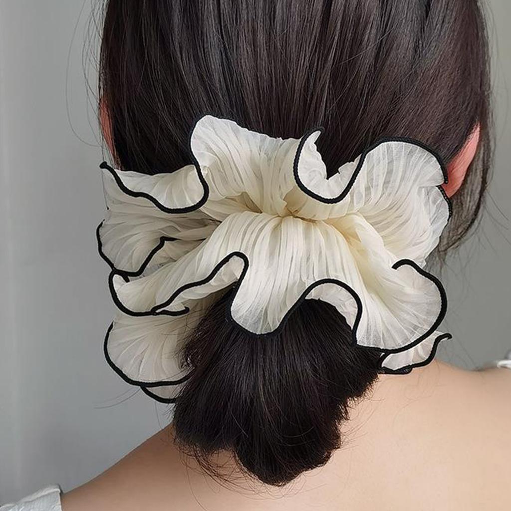 Ruched Hair Scrunchies Thick Oversized Hair Scrunchy Elegant Hair Rope Scrunchy Women Ponytail Holder