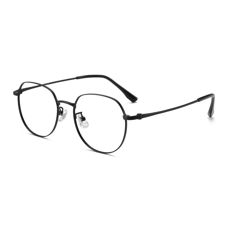 New Women's Slimming Pure Titanium Polygon Eyeglass Frame (53mm) - Fashionable and Versatile 