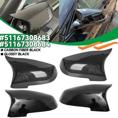For BMW 5 6 7 Series F10 F18 F11 F06 F07 F12 F13 F01 A Pair Glossy/Carbon Fiber Mirror Covers Side Rearview Mirror Cover Cap L+R