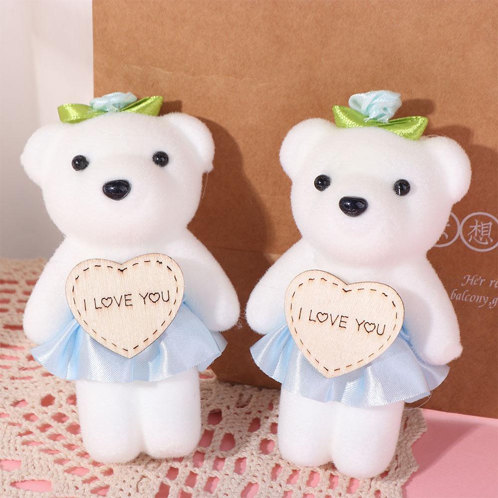 10pcs/set Foam Bear Mini Bear Flower Bouquet Plush Animal Cartoon Bouquet Doll Kids/Children Toys