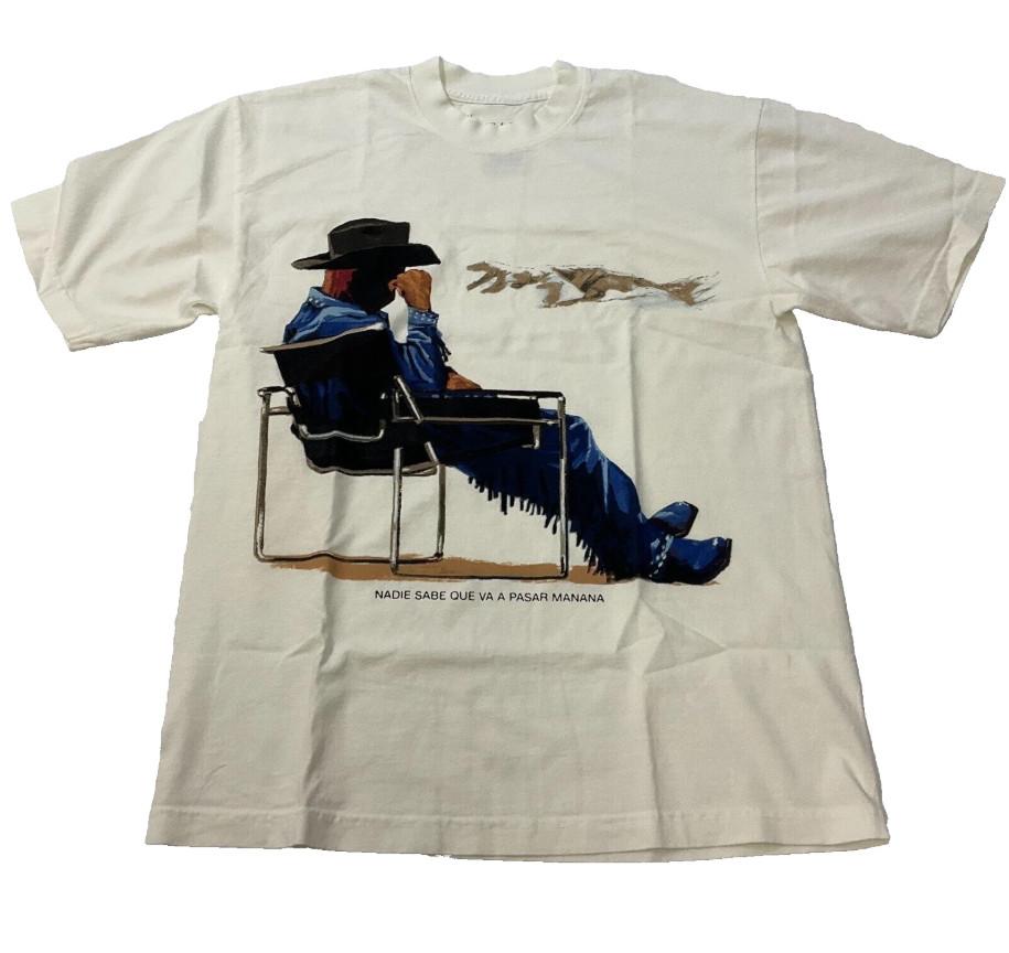 BAD BUNNY Sitting Cowboy T-shirt size S-5XL XXL