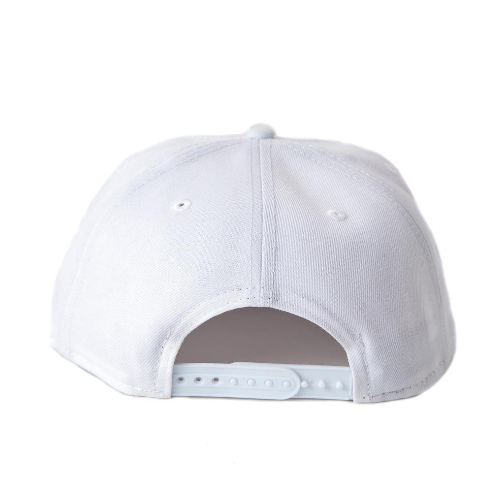 New Era 9FIFTY Standard Fit Flat Bill Snapback White Cap,