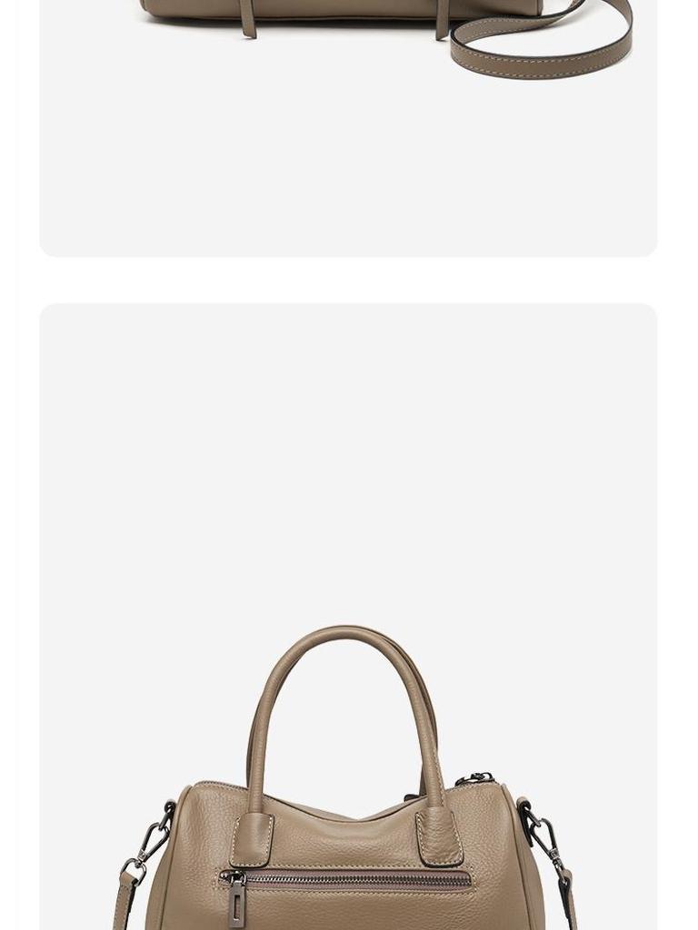 2025 Handtasche aus echtem Leder im Boston-Kissen-Stil: Frühlings- & Herbstmode Einseitige Pendlertasche SC1675