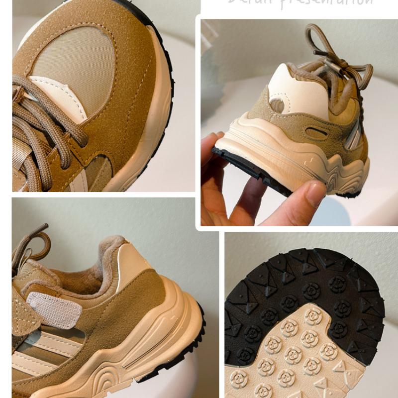Winter Boys and Girls Plus Velvet Popular Warm Casual Comfortable Soft Sole Sports Shoes