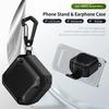 Karbongewebe-Textur Kopfhörerhülle Für Samsung Galaxy Buds 4/Buds 4 Pro Mit Karabiner Sicherungsschloss Ständer TPU PC Tragbare Hülle