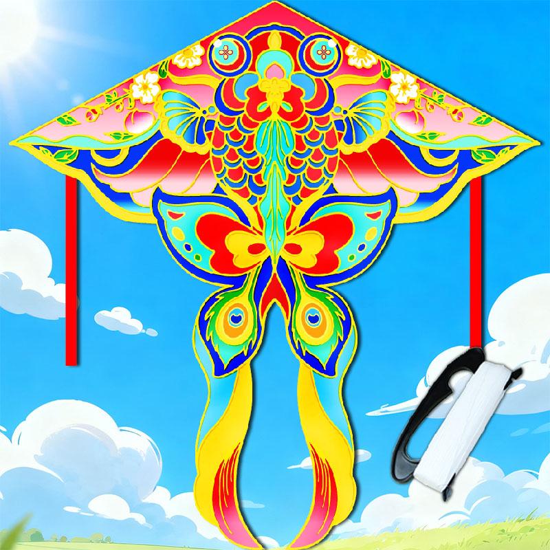 Weifang Goldfish Kite: Colorful Children's Cartoon Koi and Butterfly Design