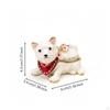ShibaType Dog Trinket Box HandPainted Hinged Figurine Ornament for Collectors,