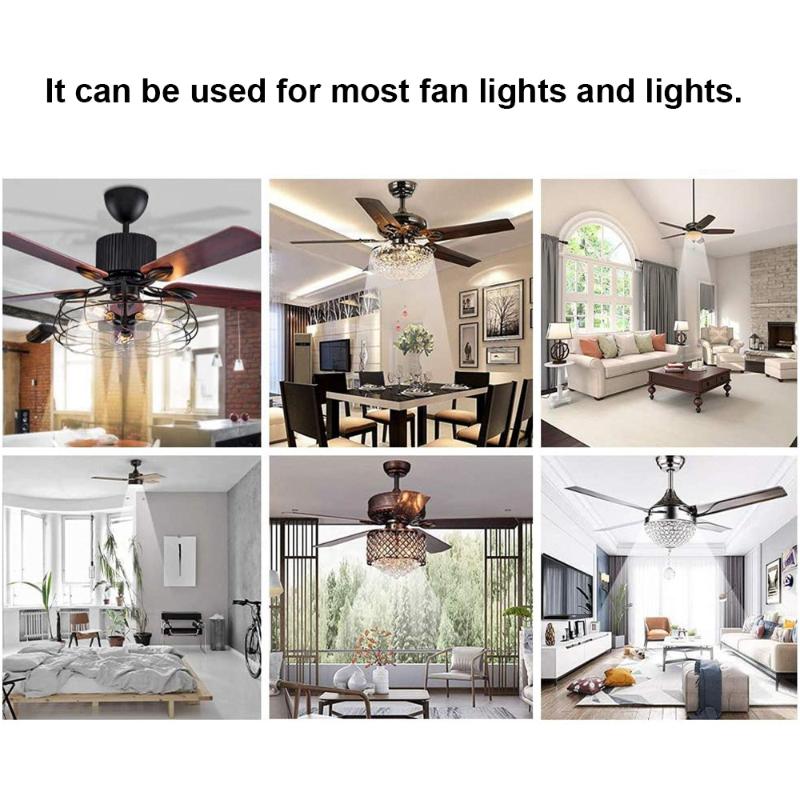 Mini Ceiling Fan Light Remote Control Kit 110-240V AC Timing Control Switch for Small Apartment Home Use